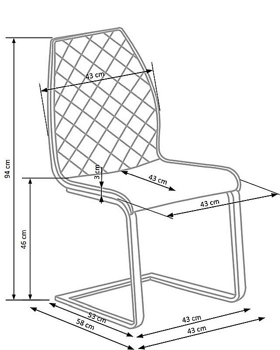 Scaun living HM K265 maro [4]
