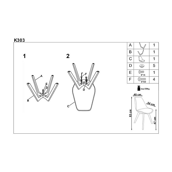Scaun living HM K303 gri inchis [2]