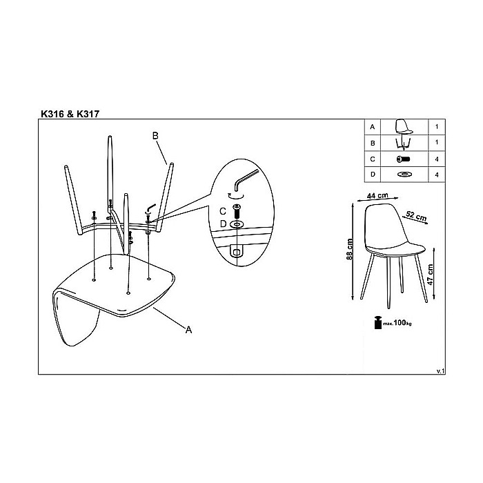 Scaun living HM K316 gri [2]