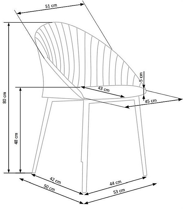 Scaun  living HM K357 bej [8]