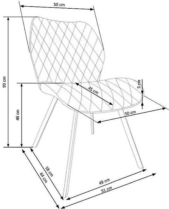 Scaun living HM K360 gri [2]