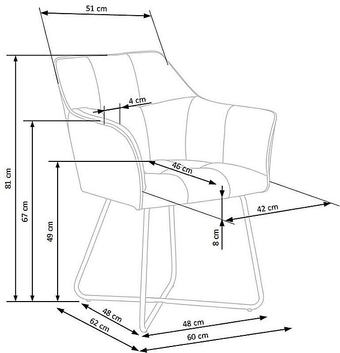 Scaun living HM K377 gri inchis [6]