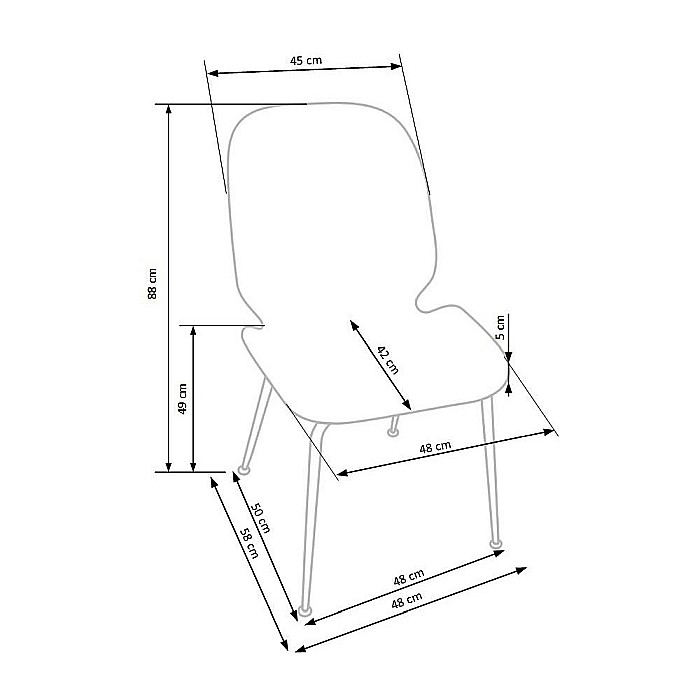 Scaun living HM K381 gri [8]
