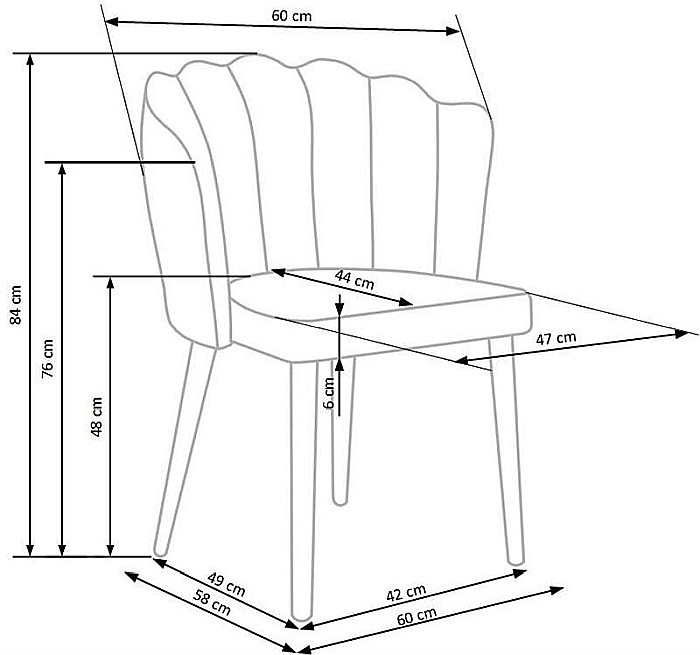 Scaun living HM k386 gri [6]