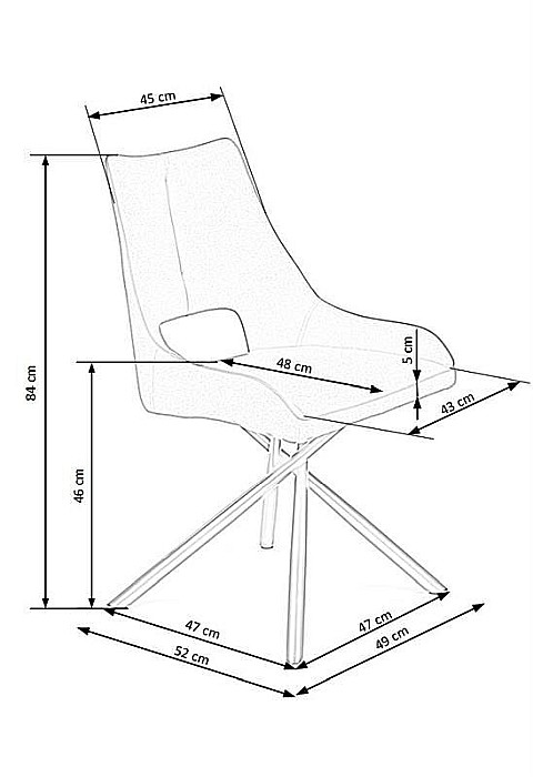 Scaun living HM K409 gri [2]
