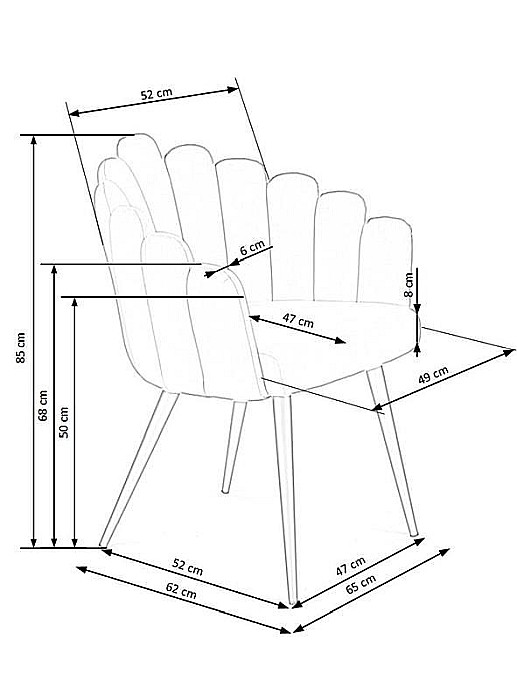 Scaun living HM k410 roz [5]
