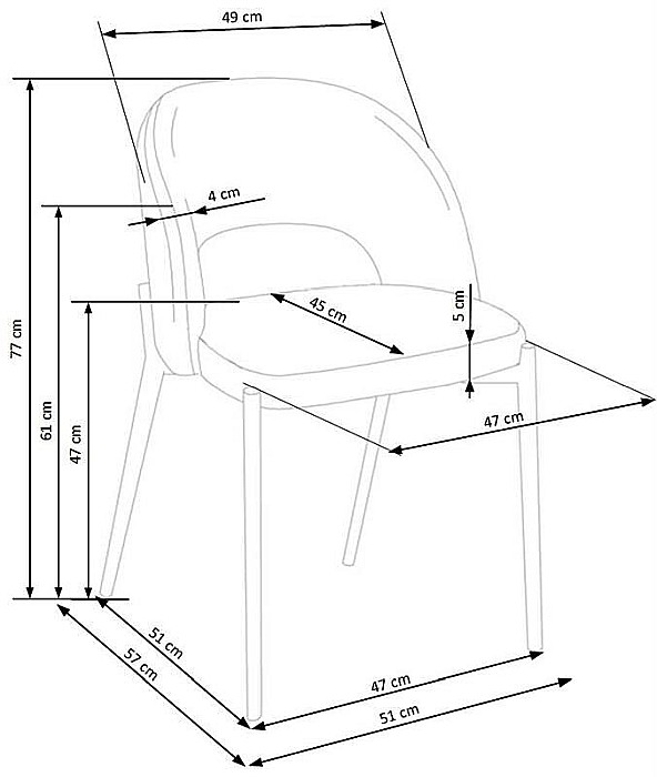 Scaun living HM living k373 bej [8]