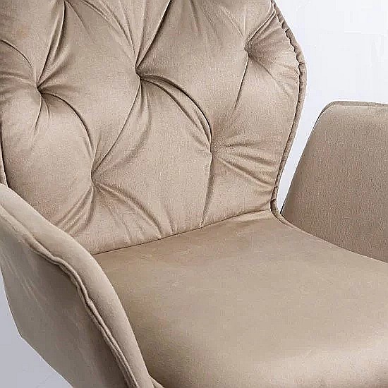 Scaun living rotativ BUC 0224, baza metalica, tapiterie catifea, elegant, 100 kg [5]