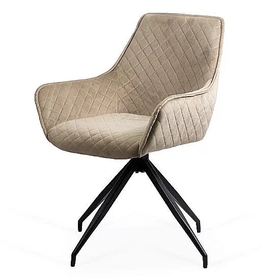 Scaun living si bucatarie BUC 0223, baza metalica, tapiterie catifea, rotativ, 100 kg [3]