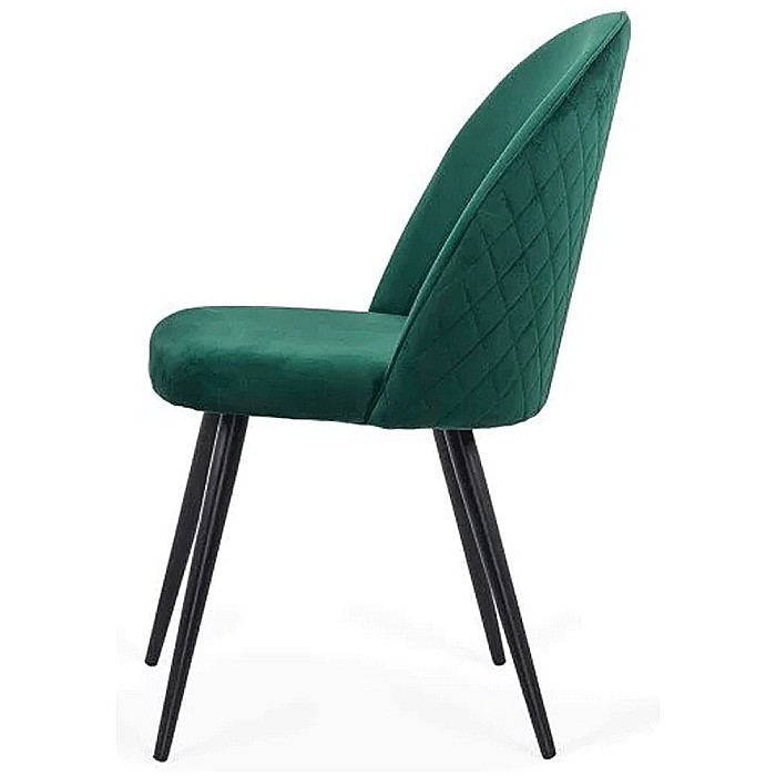 Scaun living si bucatarie BUC 207, catifea, spatar curbat, picioare metalice, 120 kg [5]