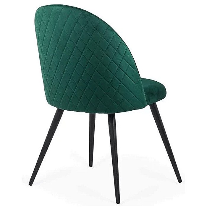 Scaun living si bucatarie BUC 207, catifea, spatar curbat, picioare metalice, 120 kg [4]