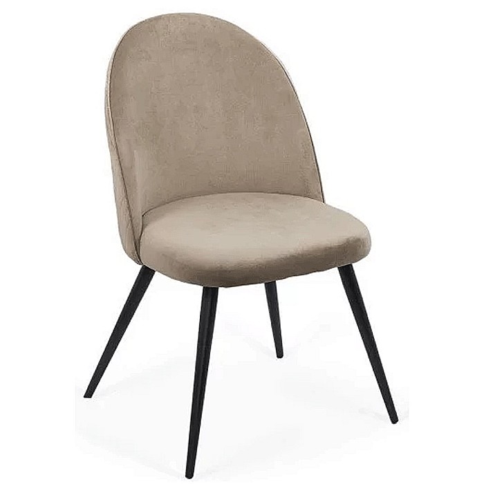 Scaun living si bucatarie BUC 207, catifea, spatar curbat, picioare metalice, 120 kg [2]