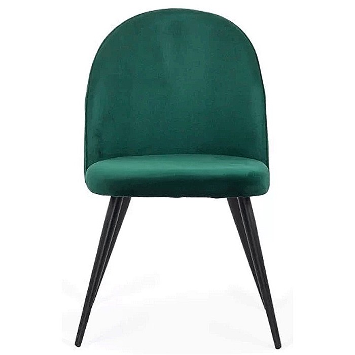 Scaun living si bucatarie BUC 207, catifea, spatar curbat, picioare metalice, 120 kg [3]