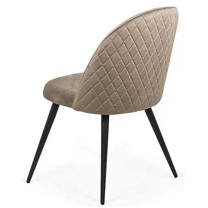 Scaun living si bucatarie BUC 207, catifea, spatar curbat, picioare metalice, 120 kg [3]