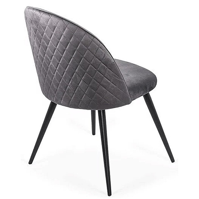 Scaun living si bucatarie BUC 207, catifea, spatar curbat, picioare metalice, 120 kg [4]