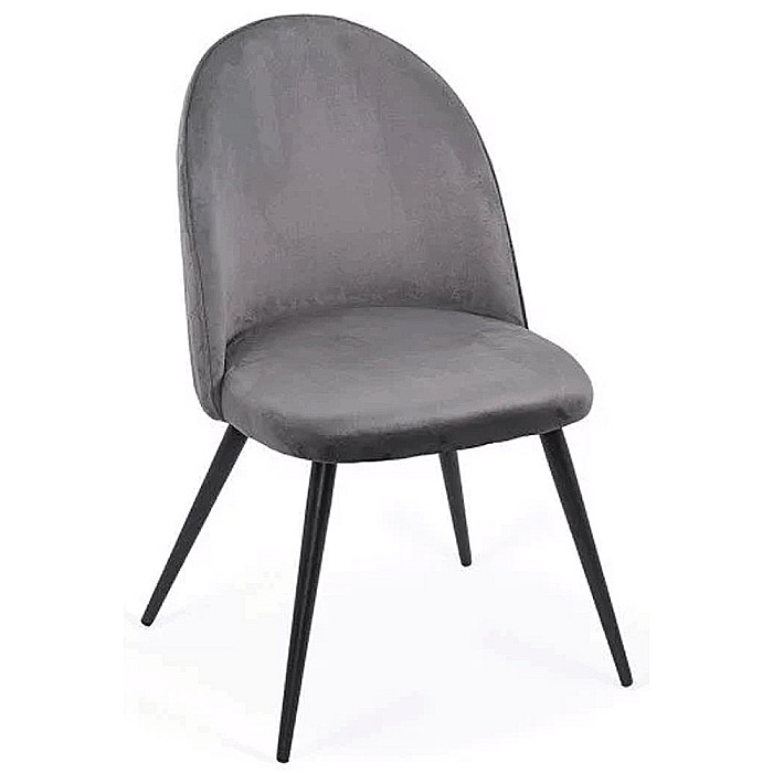 Scaun living si bucatarie BUC 207, catifea, spatar curbat, picioare metalice, 120 kg [3]