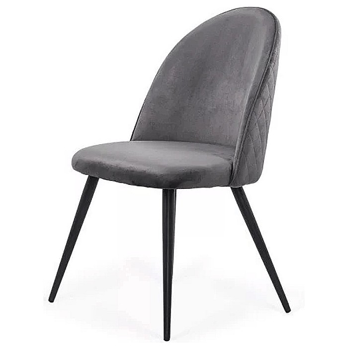 Scaun living si bucatarie BUC 207, catifea, spatar curbat, picioare metalice, 120 kg [1]