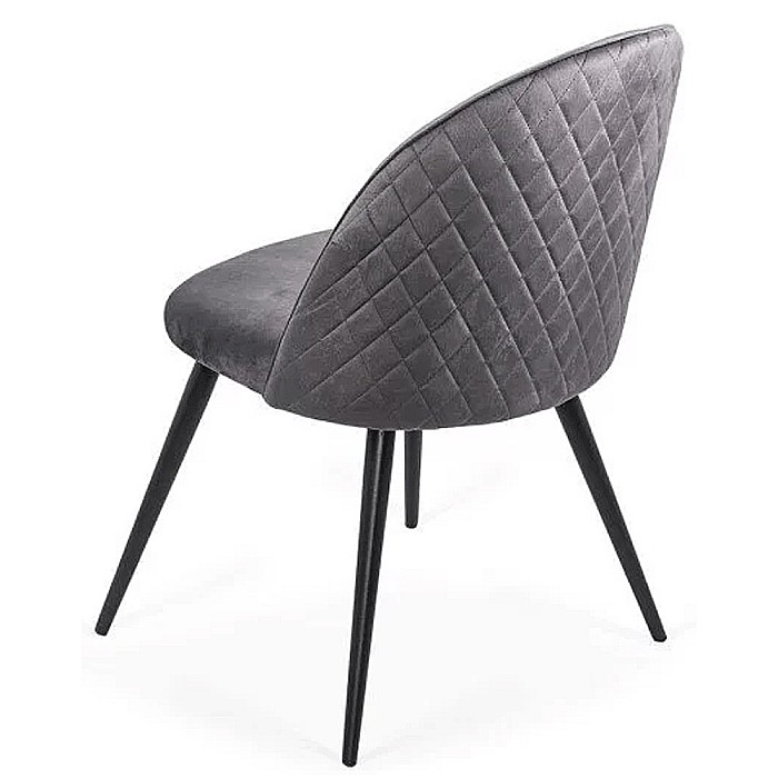 Scaun living si bucatarie BUC 207, catifea, spatar curbat, picioare metalice, 120 kg [5]