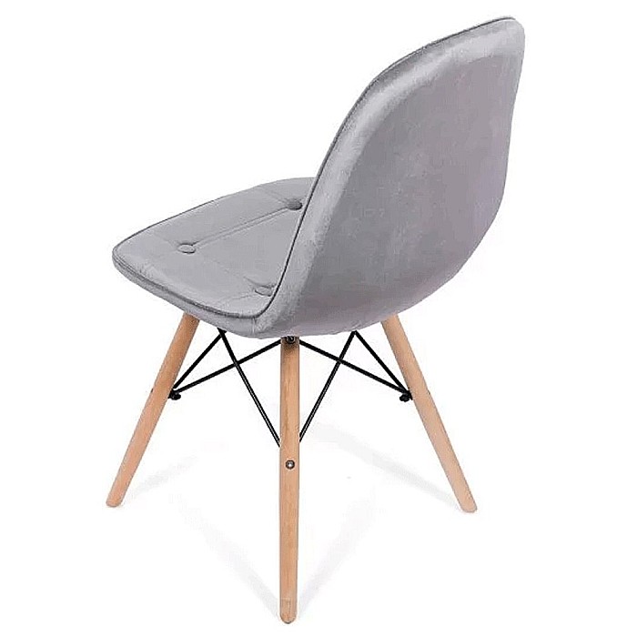 Scaun living si bucatarie BUC 232V, ergonomic, catifea, picioare lemn, tije metalice, 110 kg [3]