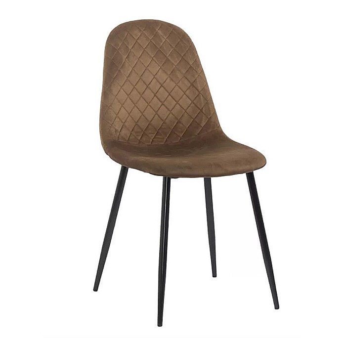 Scaun living si bucatarie BUC 237X, catifea, picioare metalice, spatar curbat, 100 kg [1]