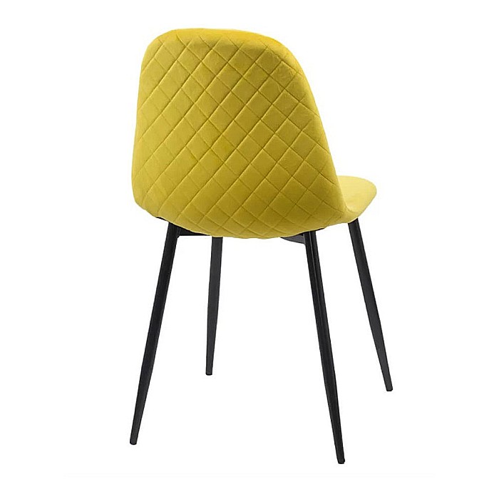 Scaun living si bucatarie BUC 237X, catifea, picioare metalice, spatar curbat, 100 kg [2]