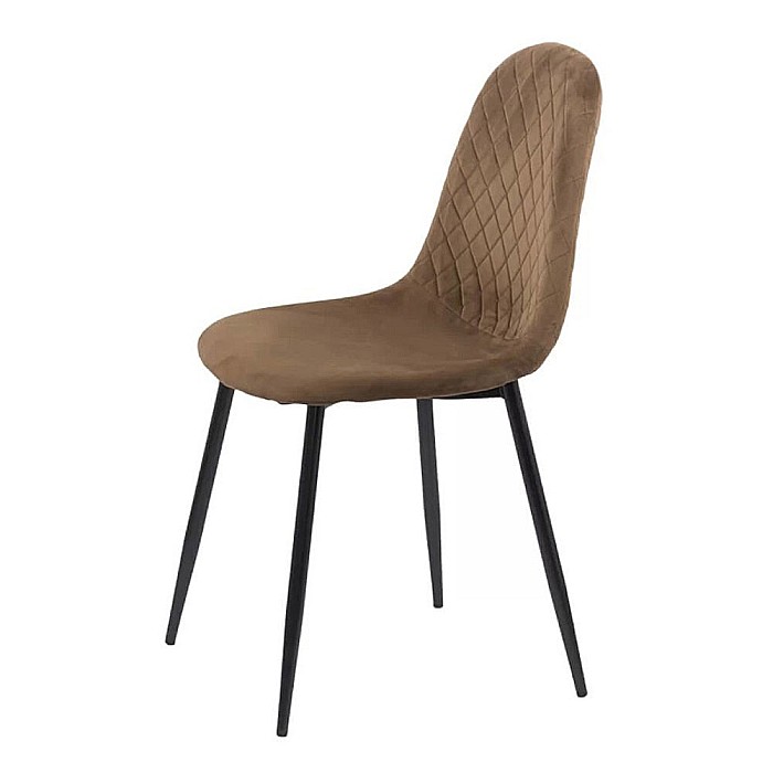 Scaun living si bucatarie BUC 237X, catifea, picioare metalice, spatar curbat, 100 kg [2]