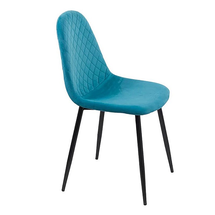 Scaun living si bucatarie BUC 237X, catifea, picioare metalice, spatar curbat, 100 kg [2]