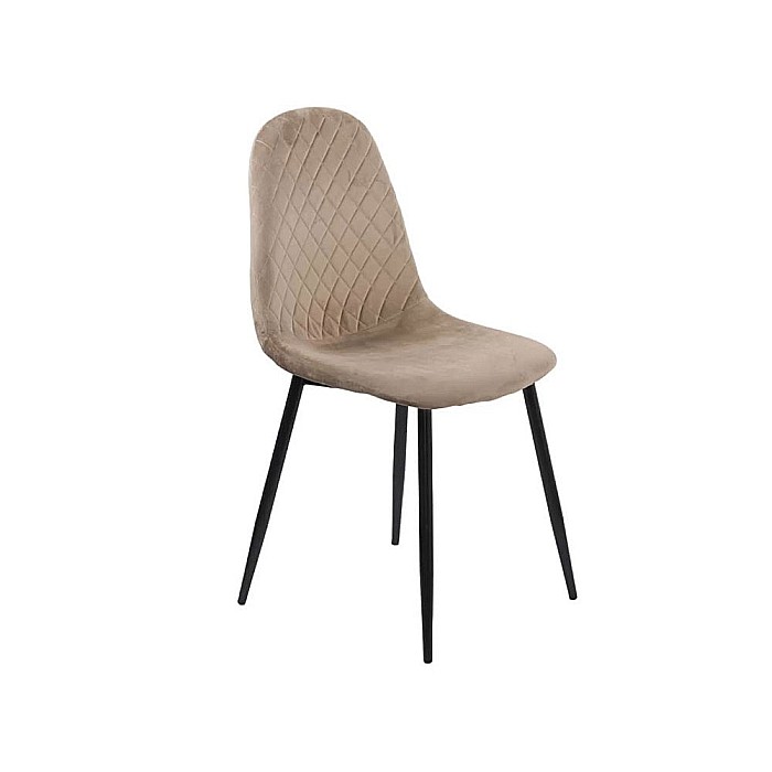 Scaun living si bucatarie BUC 237X, catifea, picioare metalice, spatar curbat, 100 kg [1]