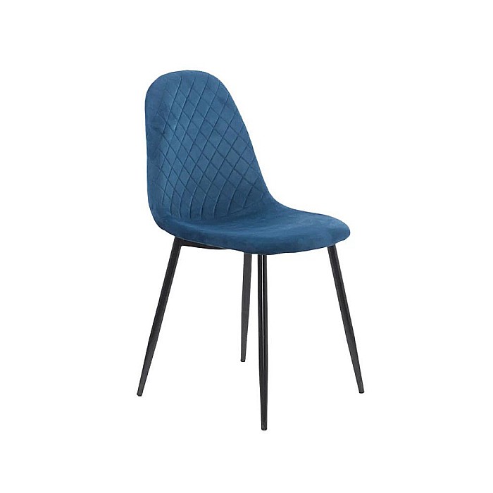 Scaun living si bucatarie BUC 237X, catifea, picioare metalice, spatar curbat, 100 kg [1]