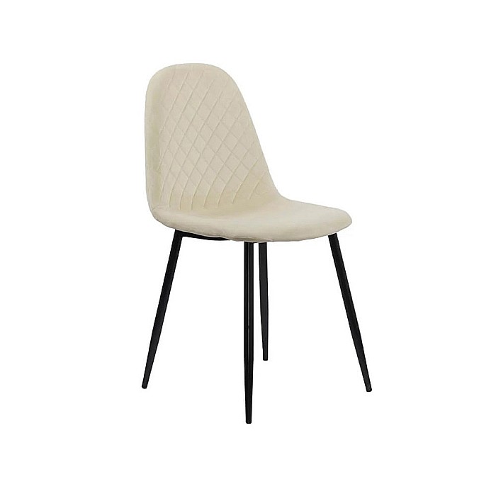 Scaun living si bucatarie BUC 237X, catifea, picioare metalice, spatar curbat, 100 kg [1]