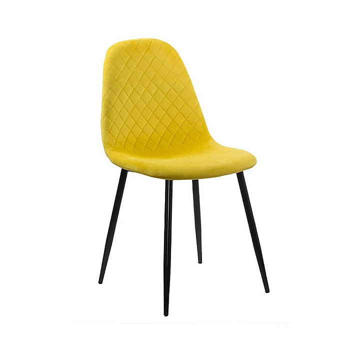 Scaun living si bucatarie BUC 237X, catifea, picioare metalice, spatar curbat, 100 kg [1]