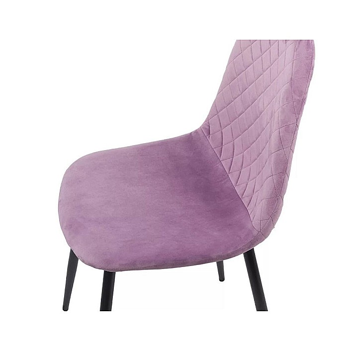 Scaun living si bucatarie BUC 237X, catifea, picioare metalice, spatar curbat, 100 kg [2]