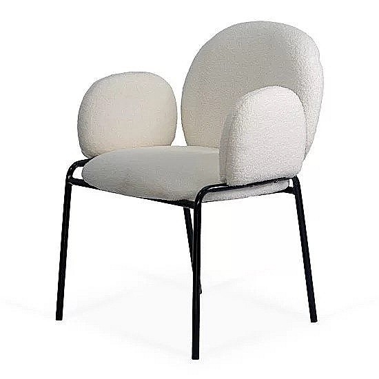 Scaun living si dining BUC281, stofa boucle, structura metalica, 100 kg [1]