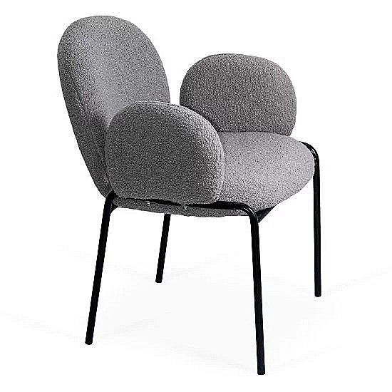 Scaun living si dining BUC281, stofa boucle, structura metalica, 100 kg [3]