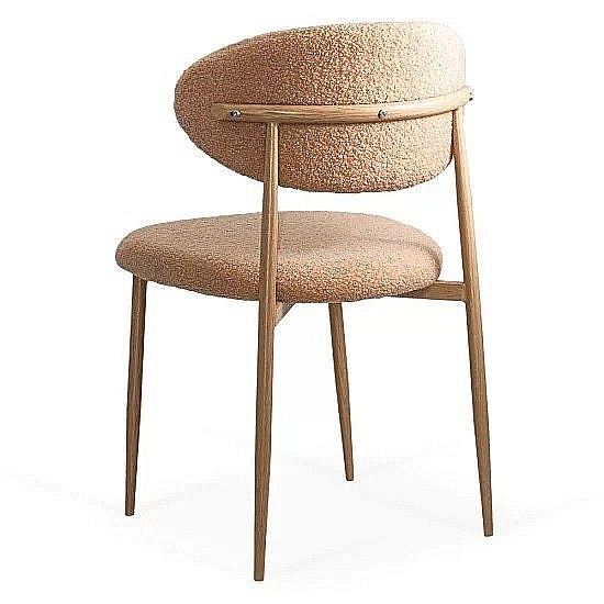 Scaun living si dining BUC283, tapitat stofa boucle, structura metalica, modern,100 kg [2]