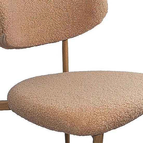 Scaun living si dining BUC283, tapitat stofa boucle, structura metalica, modern,100 kg [4]