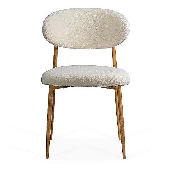 Scaun living si dining BUC283, tapitat stofa boucle, structura metalica, modern,100 kg [3]