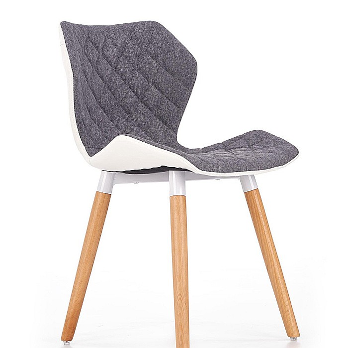 Scaun living tapitat HM K277 alb - gri [7]
