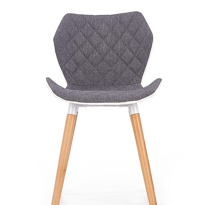 Scaun living tapitat HM K277 alb - gri [3]