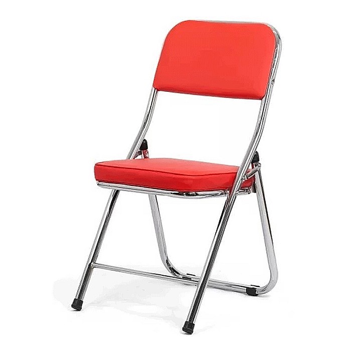 Scaun pliant HRC 607, pentru living, bucatarie, evenimente, piele ecologica, picioare cromate, 100 kg [2]