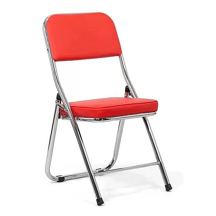 Scaun pliant HRC 607, pentru living, bucatarie, evenimente, piele ecologica, picioare cromate, 100 kg [1]