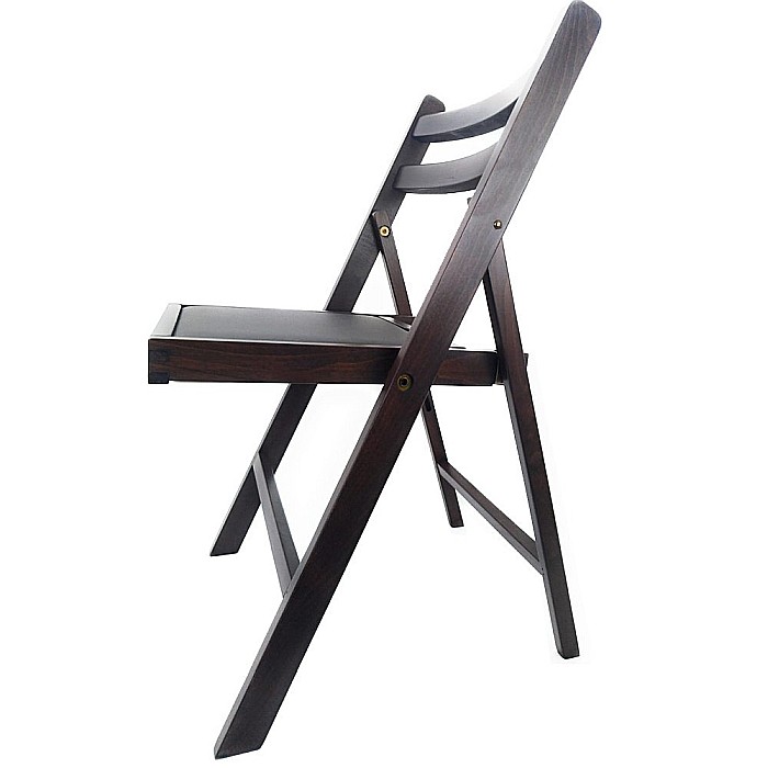 Scaun pliant lemn masiv, bucatarie si living, sezut tapitat cu piele ecologica, 100 kg, wenge [5]