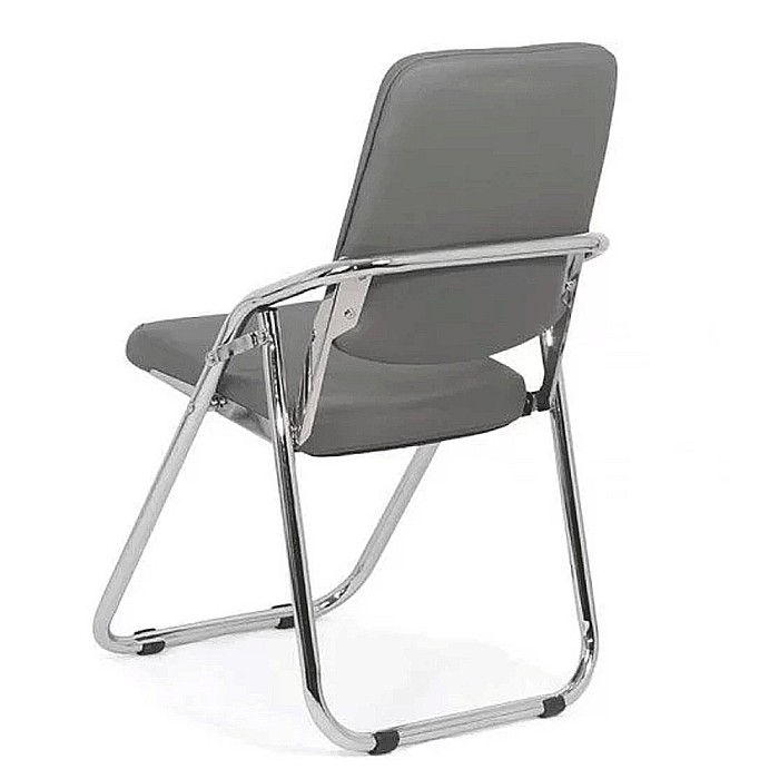 Scaun pliant metalic HRC 609, piele ecologica, fix, 110 kg [2]