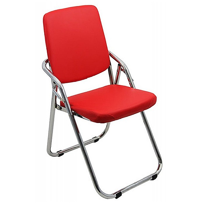 Scaun pliant metalic HRC 609, piele ecologica, fix, 110 kg [2]