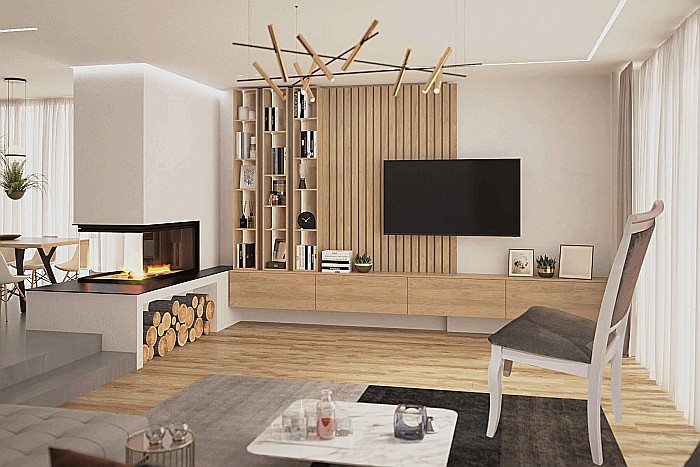 Scaun tapitat de living si bucatarie, AB Albert din lemn masiv, stofa,120 kg, 96x42x40 cm, alb/gri [6]