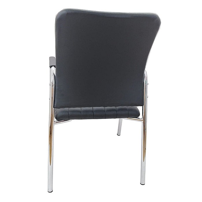Scaun vizitator HM Vigor, Piele ecologica, Suport lombar, Sarcina max 120 kg, Negru [8]