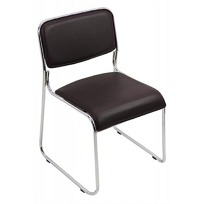 Scaun vizitator HRC 604, piele ecologica, cadru cromat, 120 kg [2]