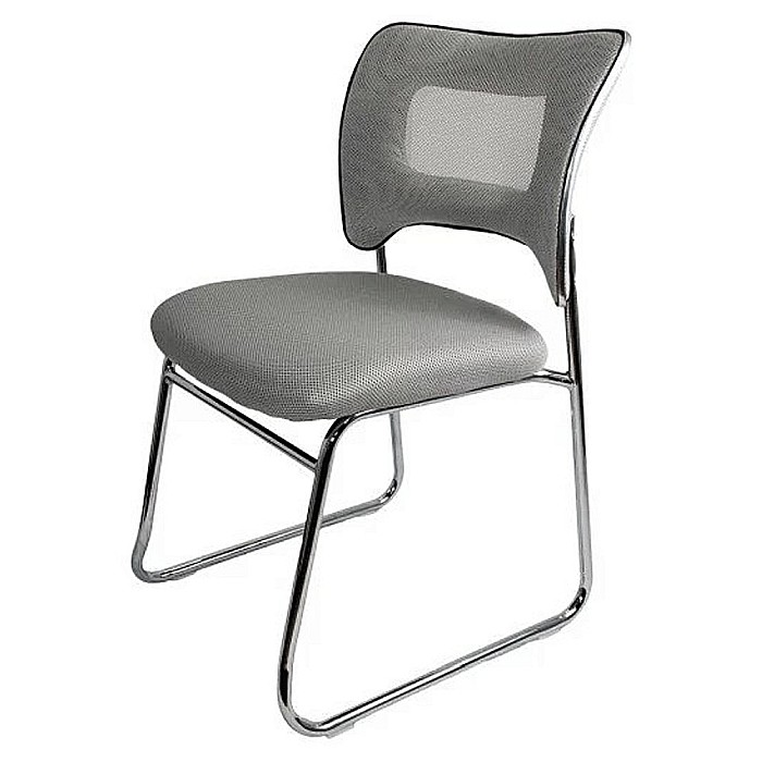 Scaun vizitator HRC 613F, tip sanie, ergonomic, mesh, cadru metalic cromat, 120 kg [2]