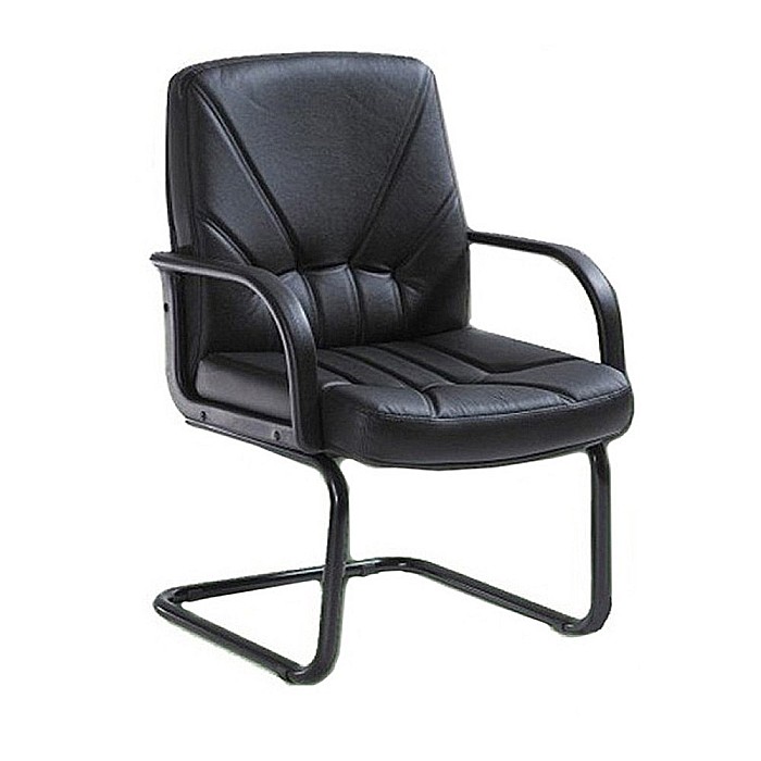Scaun vizitator piele naturala 5550 S negru [1]