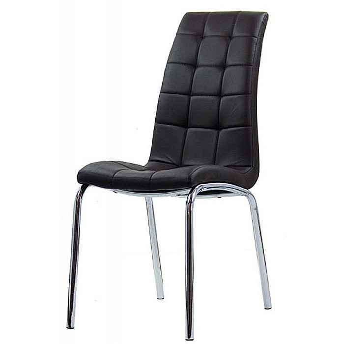 Scaune de bucatarie BUC 231, piele ecologica, cadru cromat, ergonomic, 120 kg [2]